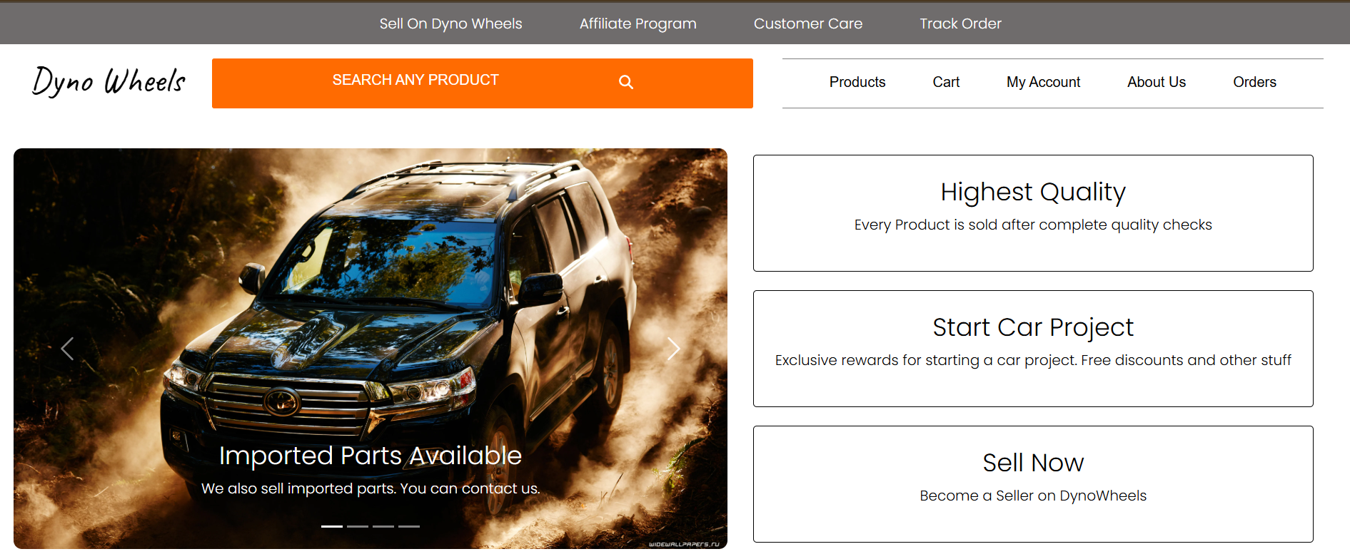 Dyno Wheels Seller Control Panel Dashboard